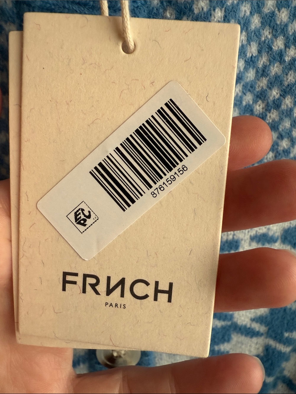FRNCH Paris Elyanne Cardigan in Blue Azur - Picture 4 of 8